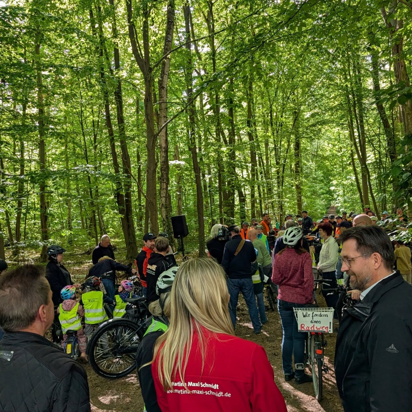 09.05.2025 Tina, Wandlitzer demo, BW Oliver Bochert; RBB Fahrradweg Wandlitz- Mühlenbeck